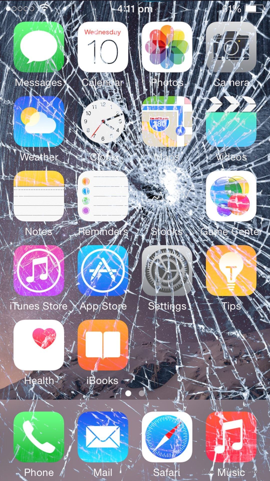 Broken Screen Iphone 7 Plus - HD Wallpaper 