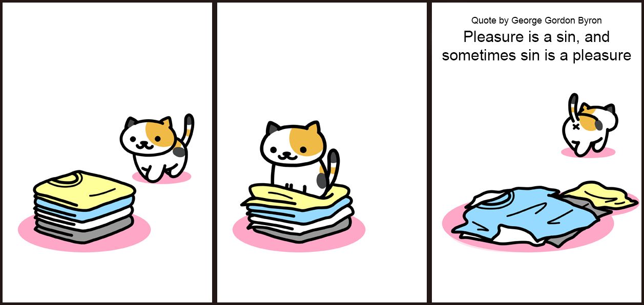 Neko Atsume Funny Comics - HD Wallpaper 