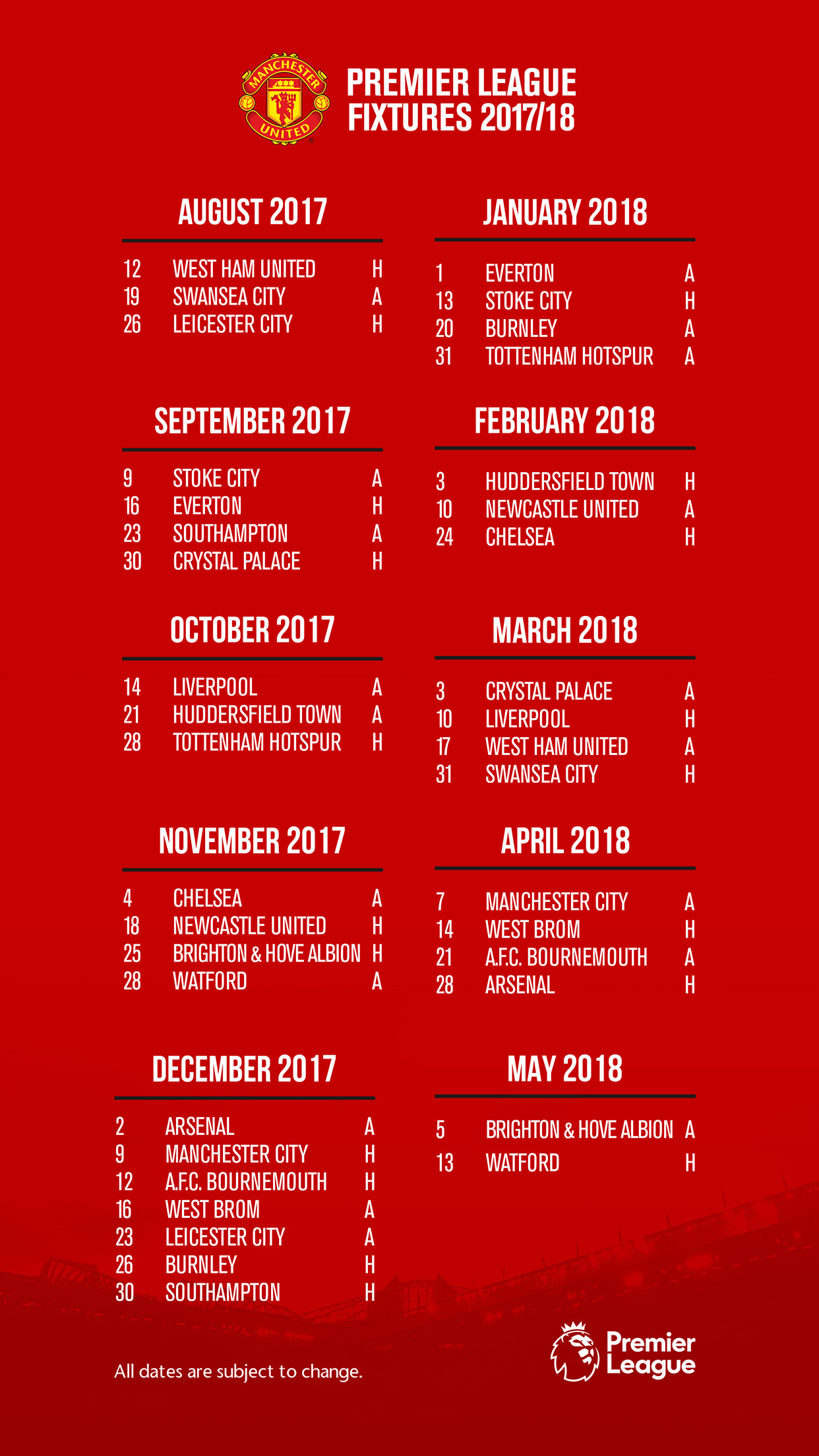 Official Partners 
 Data-src /w/full/9/6/7/137312 - Man Utd Premier League Fixtures Calendar - HD Wallpaper 