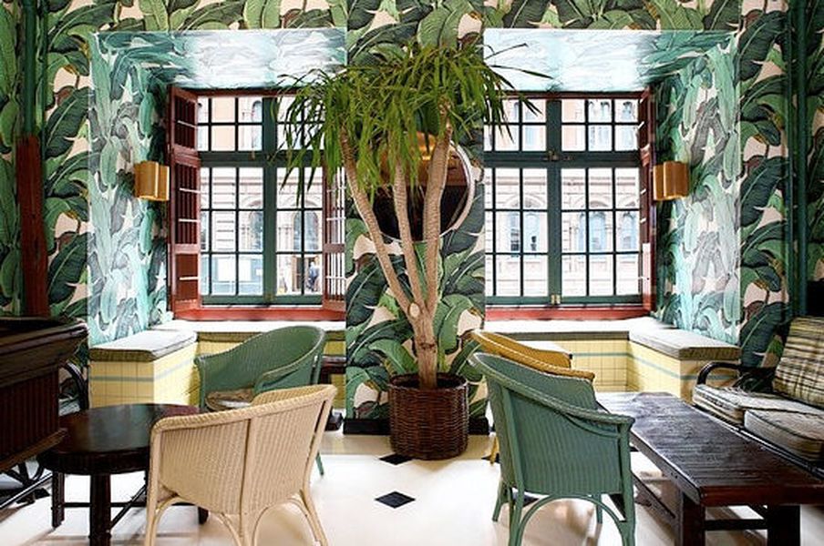 Beverly Hills Hotel Wallpaper Ideas - Beverly Hills Hotel Banana Leaf - HD Wallpaper 