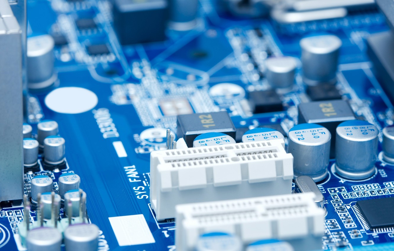Photo Wallpaper Motherboard, Electronic Components - HD Wallpaper 