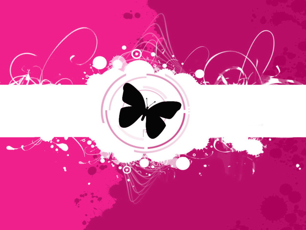 Pretty Pink - Butterfly Wallpaper Pink Hd - HD Wallpaper 