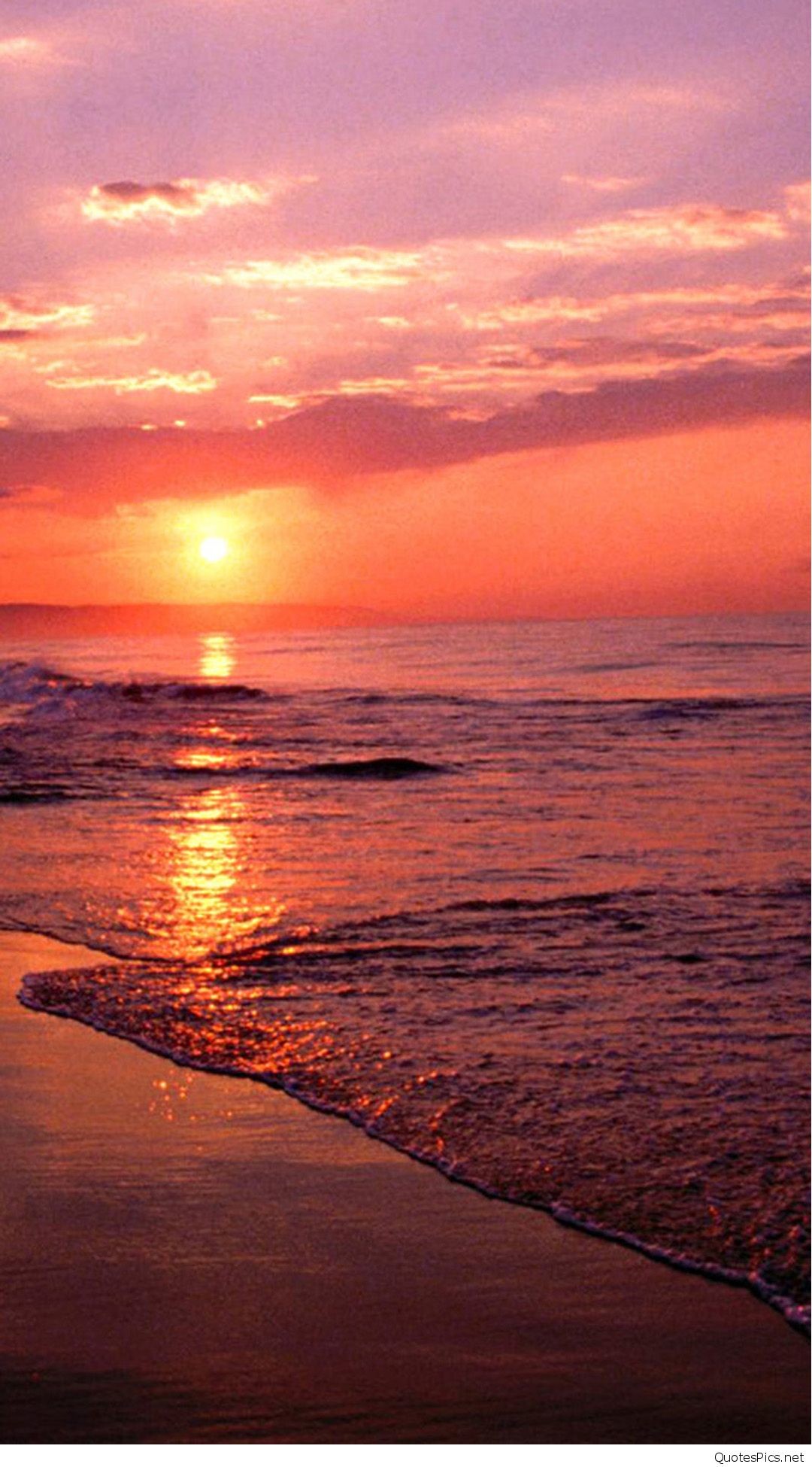 Nature Sunset Sea Beach Iphone 6 Wallpaper Ilikewallpaper - HD Wallpaper 