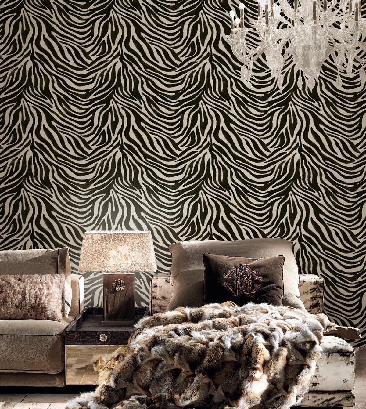 Buy Roberto Cavalli Rc12047 Zebra Wallpaper - Roberto Cavalli Обои - HD Wallpaper 