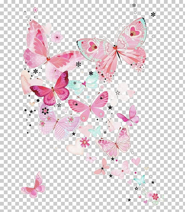 Pink Butterfly Png Transparent - HD Wallpaper 