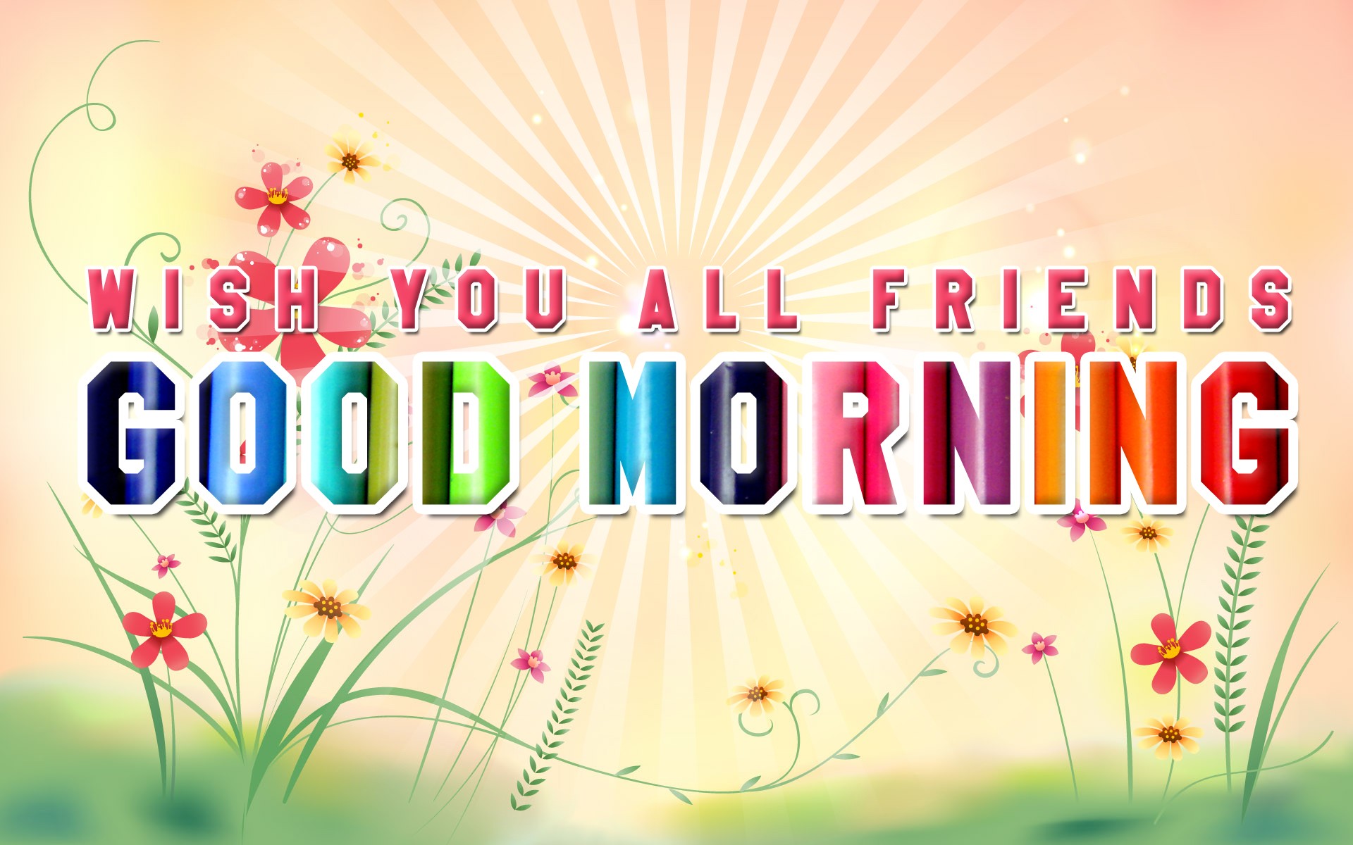 Good Morning Hd Wallpapers, Good Morning Funny Images - Wish You All Friends Good Morning - HD Wallpaper 