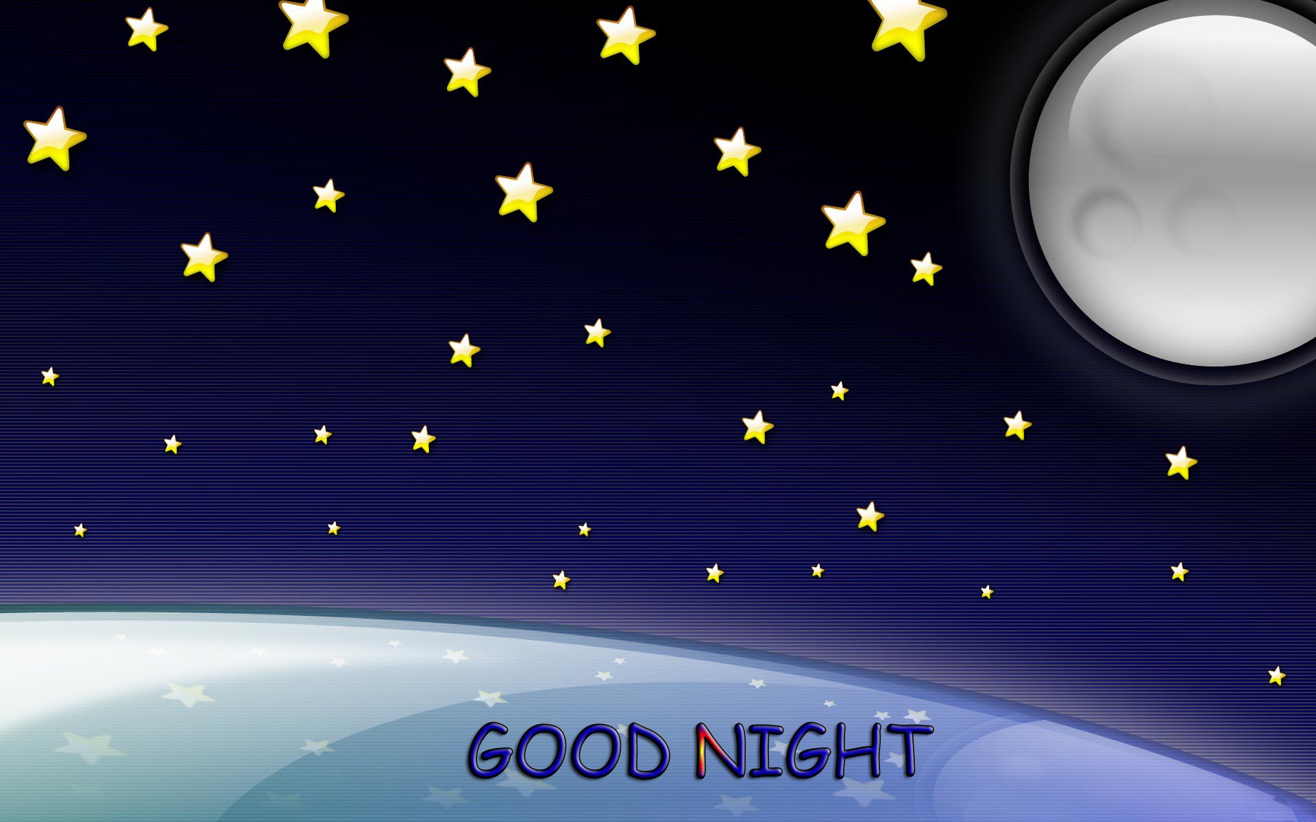 Good Morning Pictures And Good Morning Hd Wallpapers - Good Night Image With Stars - HD Wallpaper 