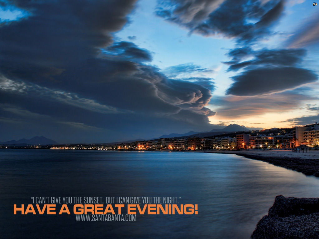 Good Evening Beach Night High Resolution 1024x768 Wallpaper Teahub Io