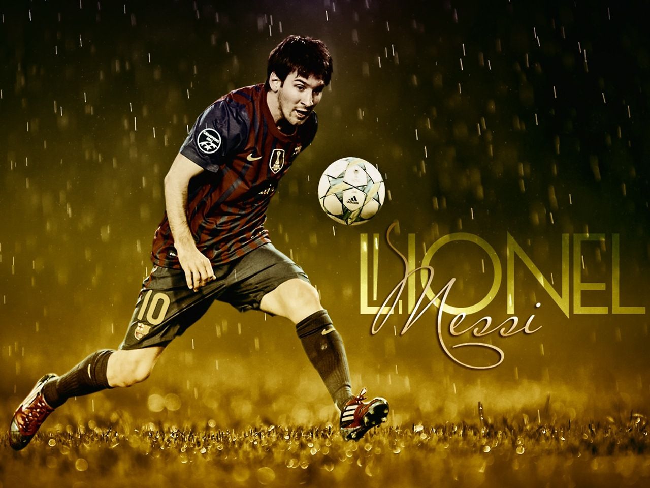 Lionel Messi Wallpaper Hd Soccer - Rain - HD Wallpaper 