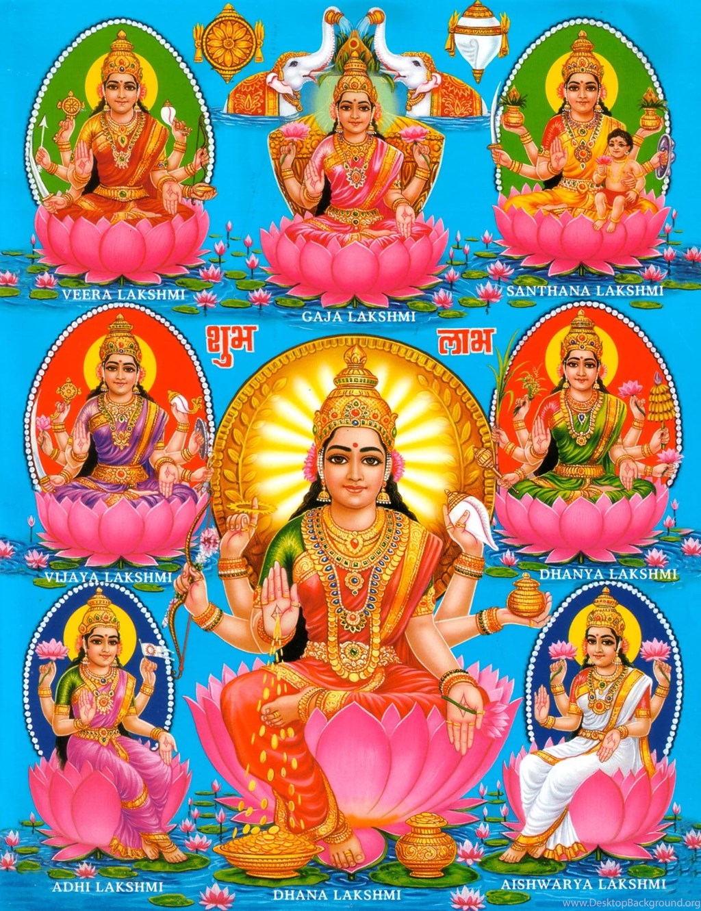 Hindu God Wallpapers High Resolution Hd Wallpapers - Shree Ashta Lakshmi Devi - HD Wallpaper 