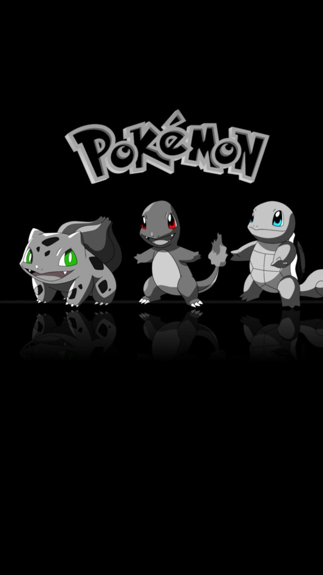 Pokemon Go Wallpapers Pokemon Dark And Silver - Pokemon Bulbasaur Charmander Squirtle - HD Wallpaper 