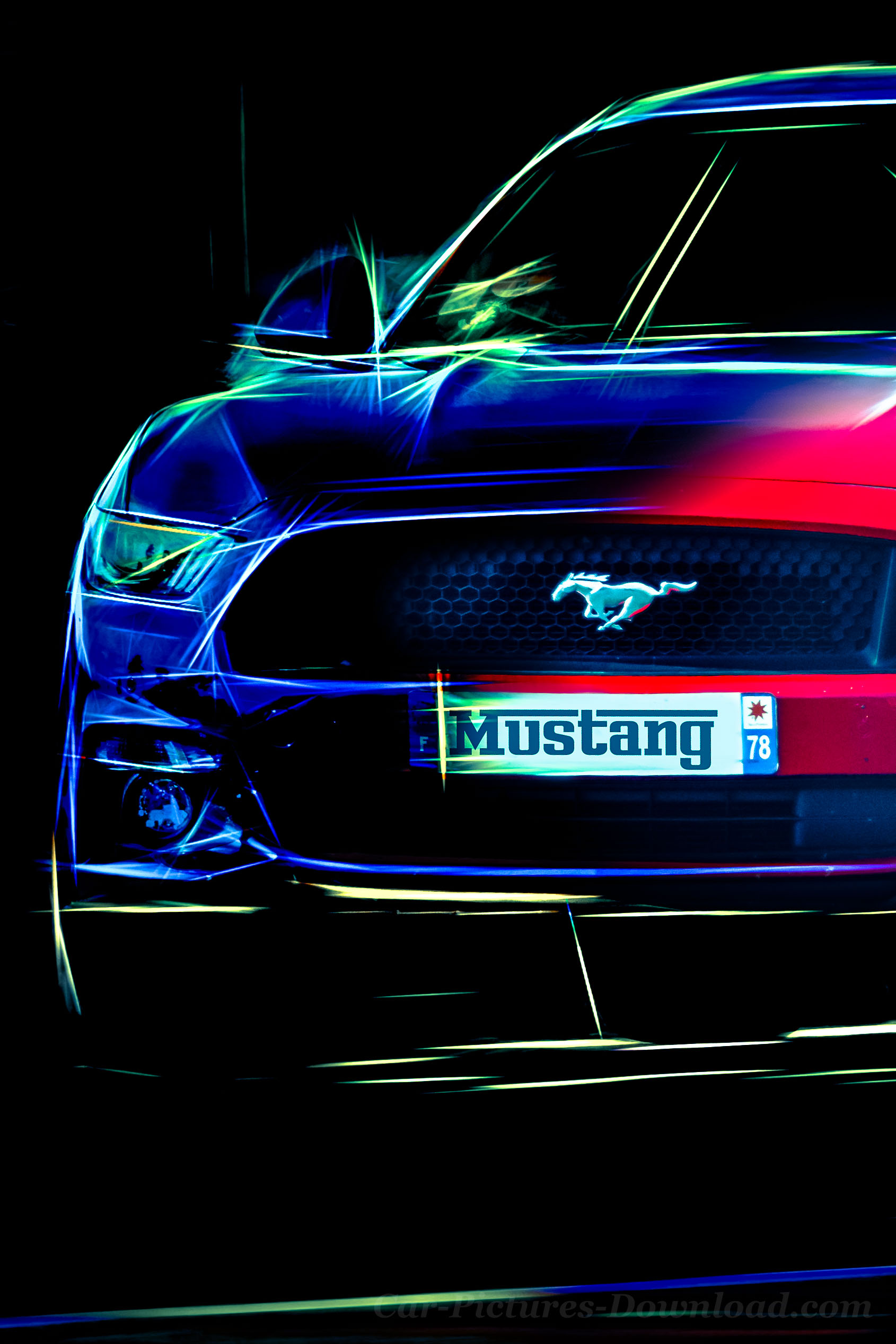 New Ford Mustang Race Car Phone Wallpaper Hd Free - Car Mustang Cool Backgrounds - HD Wallpaper 