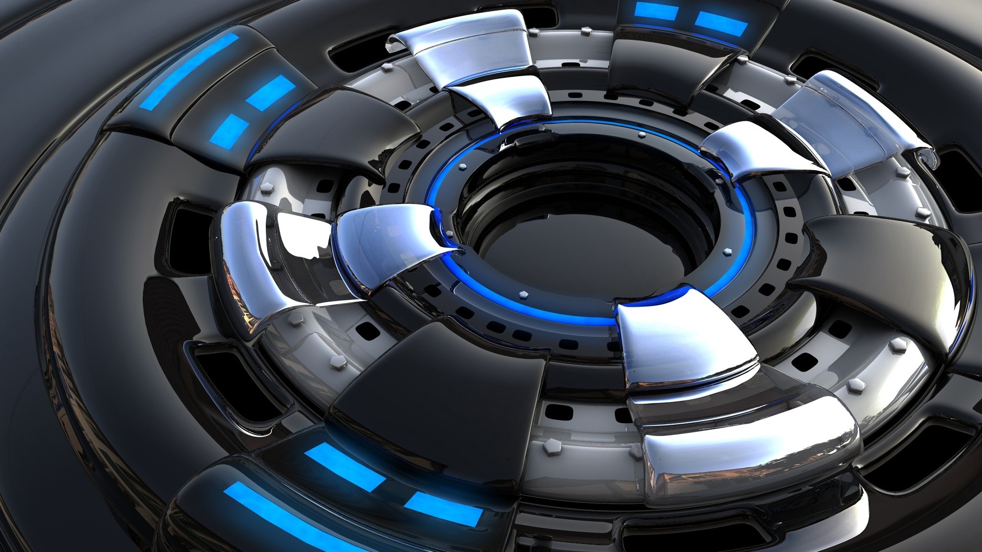 Wallpaper 4d, Metal, Surface, Shiny, Blue, Gray - Cinema 4d - HD Wallpaper 
