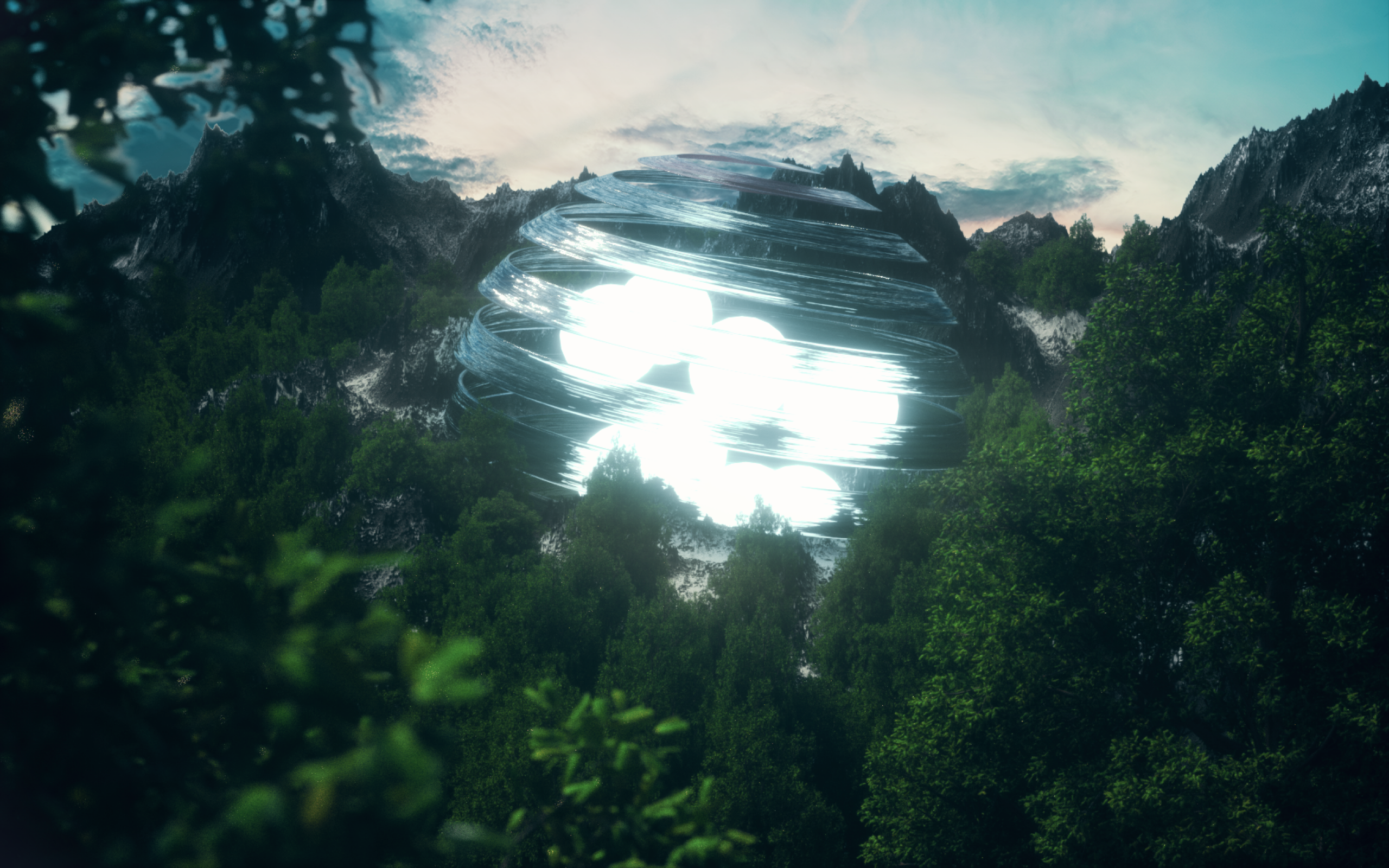 Fantasy Forest, Sphere, Magic, Realistic, Cinema 4d - Fantasy Forest Realistic - HD Wallpaper 