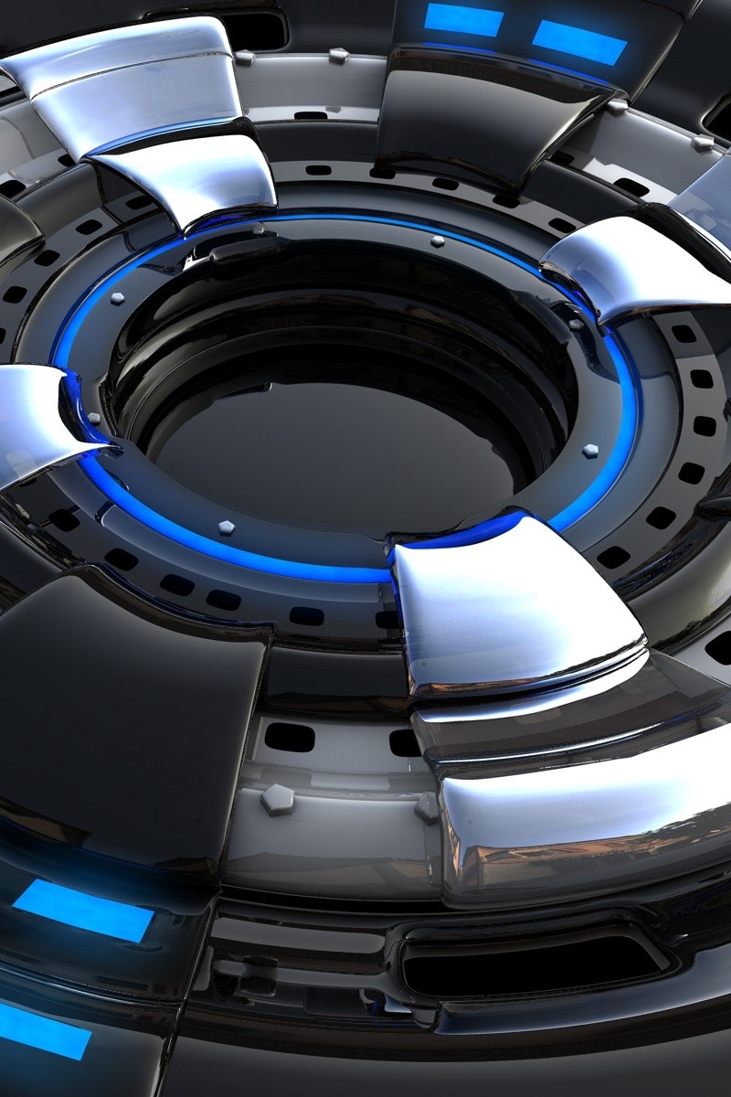 Wallpaper 4d, Metal, Surface, Shiny, Blue, Gray - Black Glossy Bg Hd - HD Wallpaper 