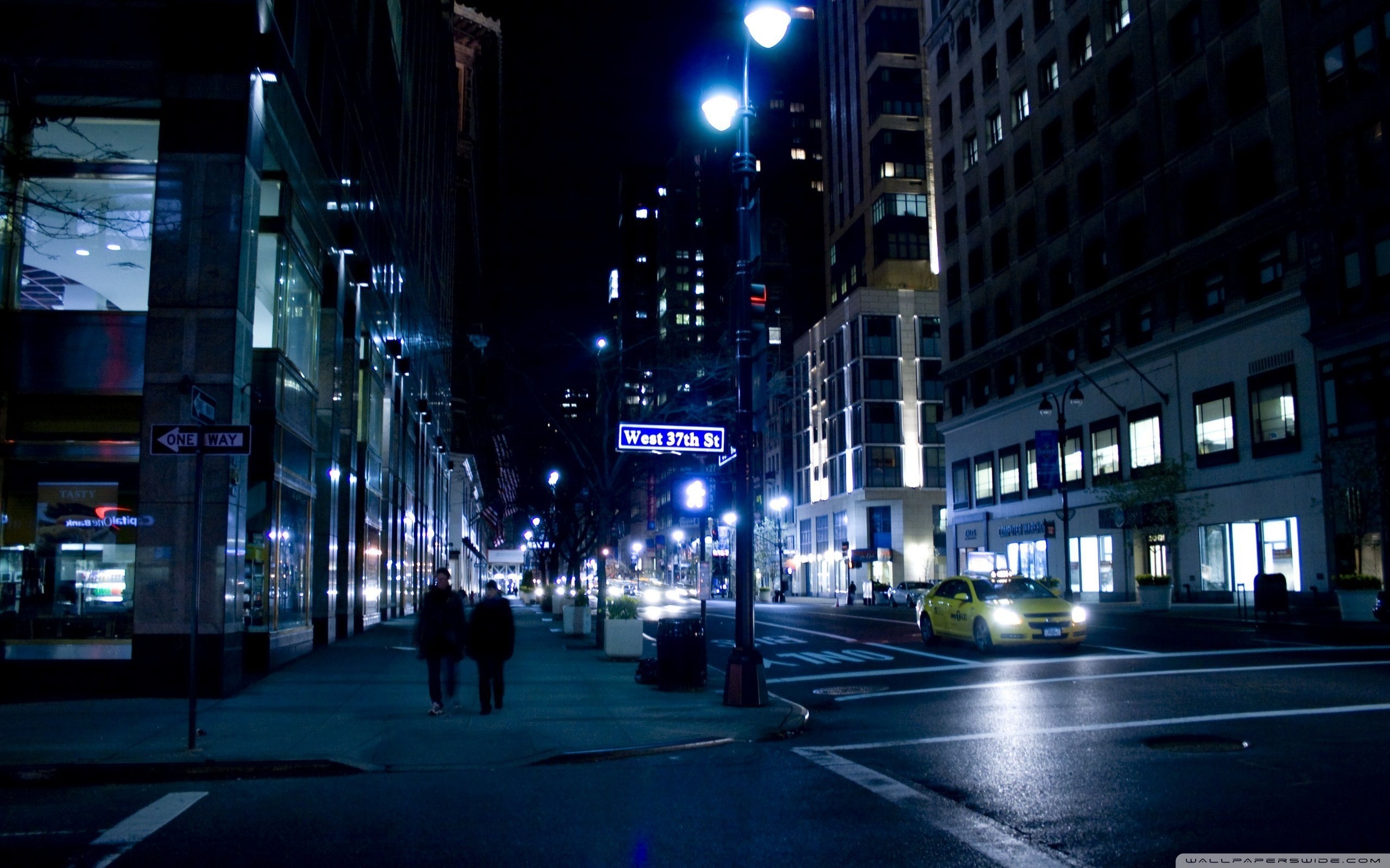 Wide 
 Data-src - Night City Street Background - HD Wallpaper 