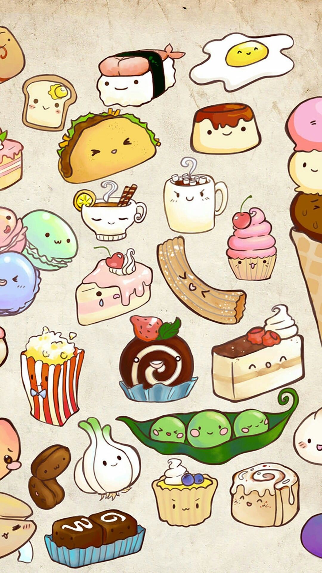 Cute Food Wallpaper, Food Backgrounds, Wallpaper Backgrounds, - Cute  Wallpaper Food - 1080x1920 Wallpaper 