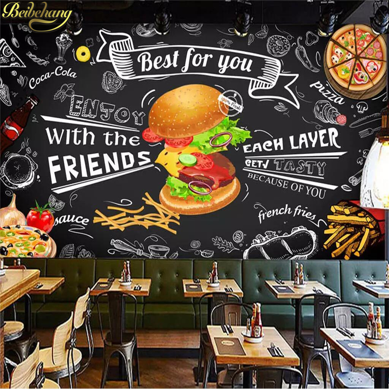 Fast Food Mural - HD Wallpaper 