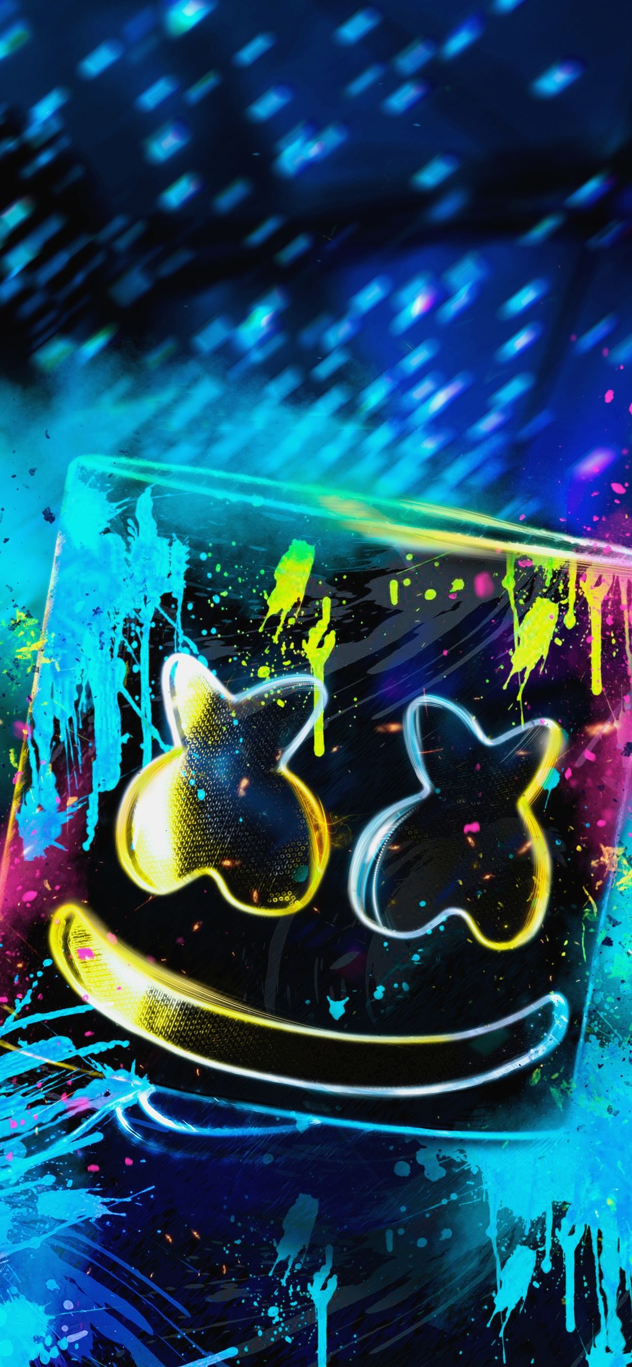 10 Neon Dj Wallpaper Marshmello Wallpaper 4k 1242x26 Wallpaper Teahub Io