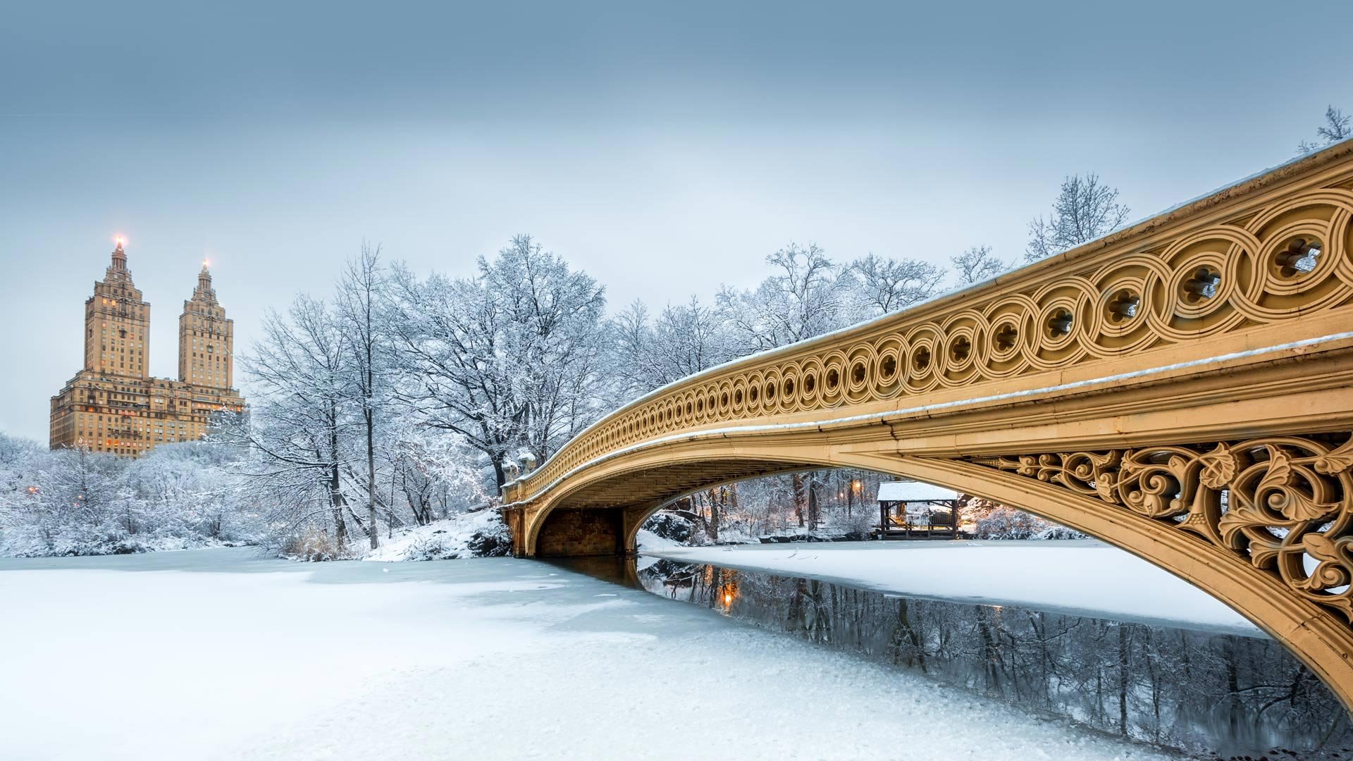 Bow Bridge In Central Park New York City Usa - HD Wallpaper 