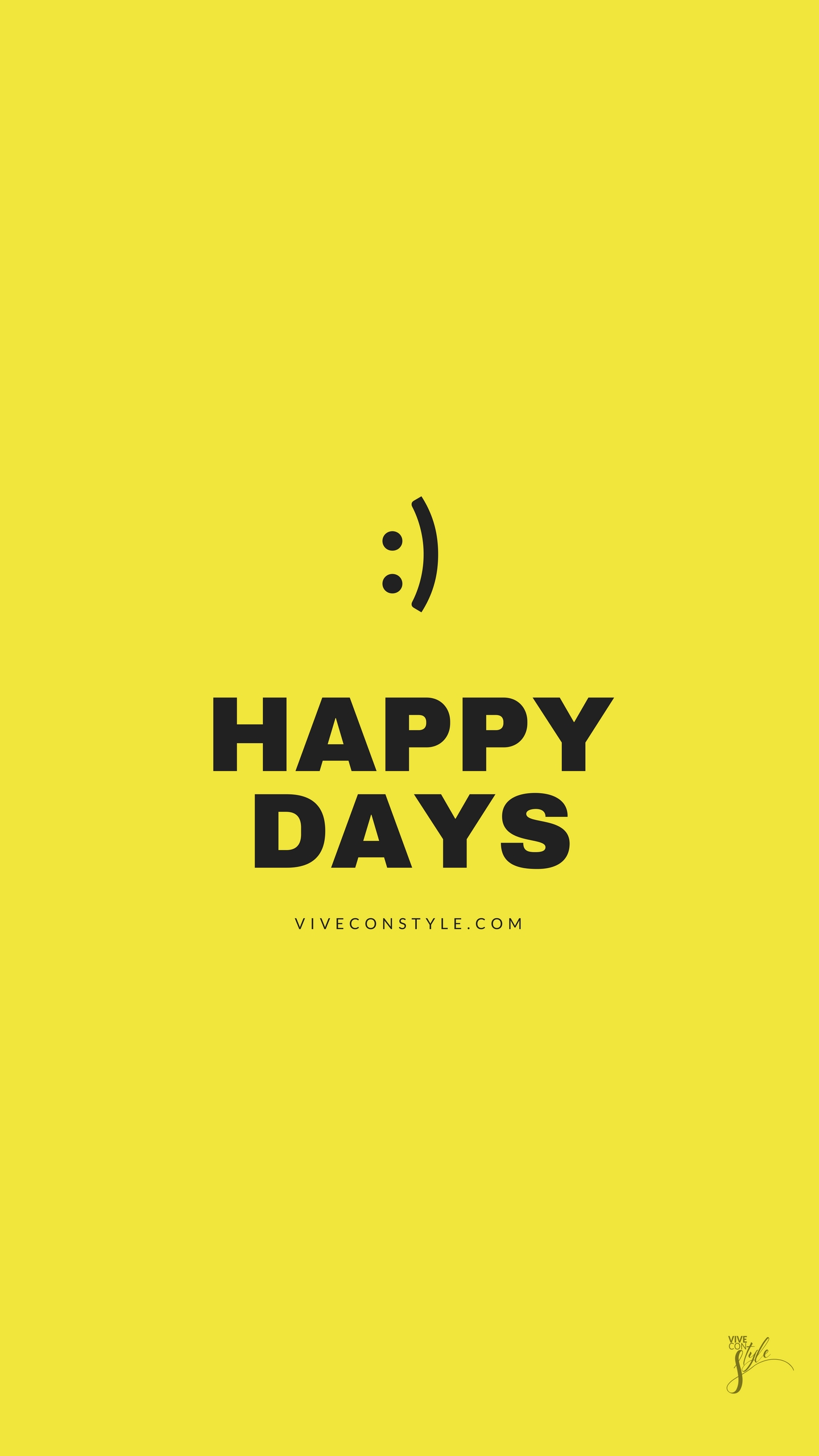 Happy Days Yellow Mobile Wallpaper - Happy Cellphone - HD Wallpaper 