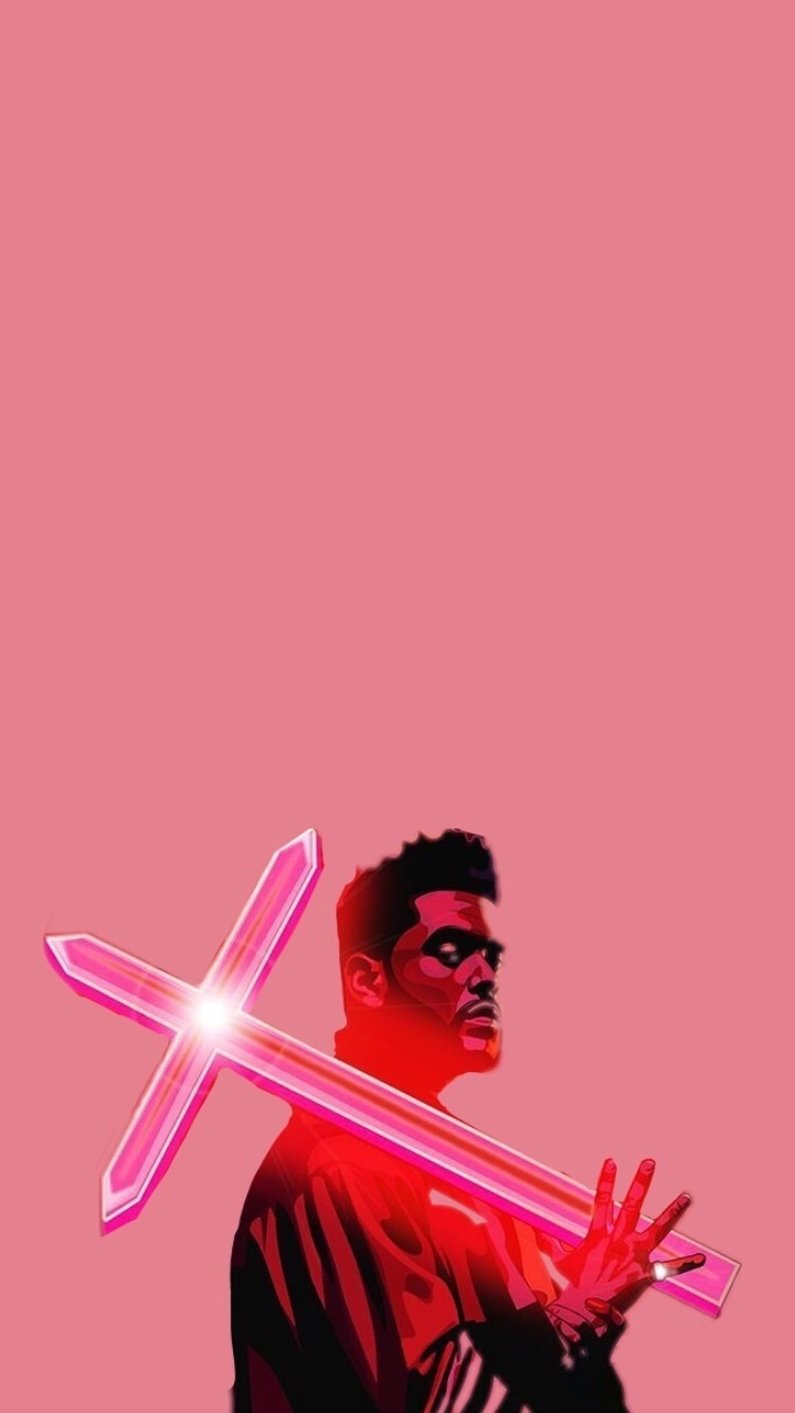 Cross, Pink, And Wallpaper Image - Lock Screen The Weeknd Wallpaper Iphone - HD Wallpaper 