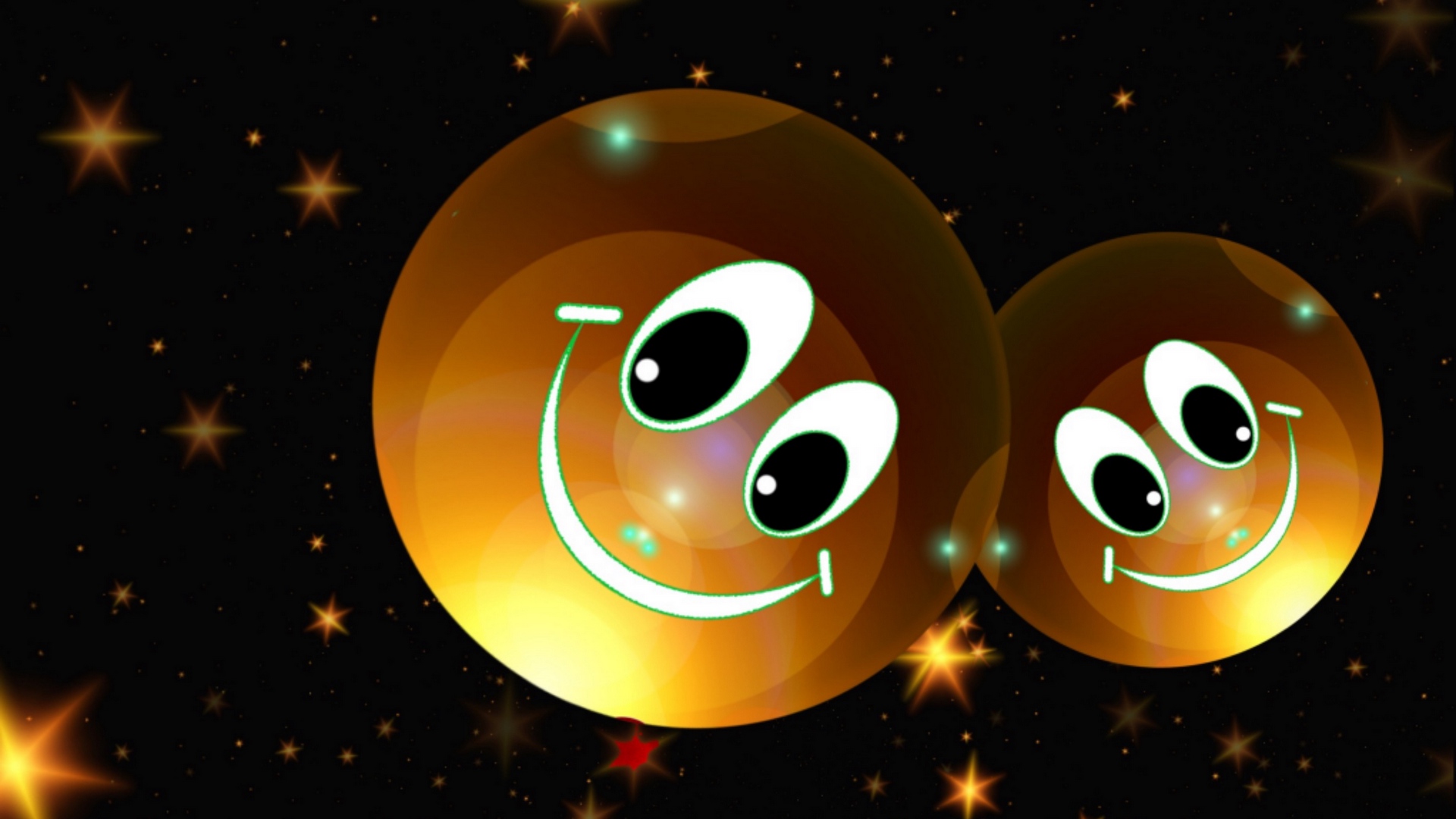 Wallpaper Smileys, Stars, Happy, Smile - Happy Smile - HD Wallpaper 