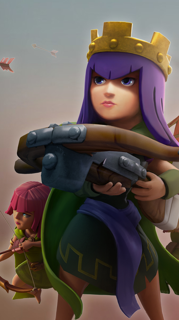 Clash Of Clans Wallpapers - Clash Of Clans Archer Queen Png - HD Wallpaper 