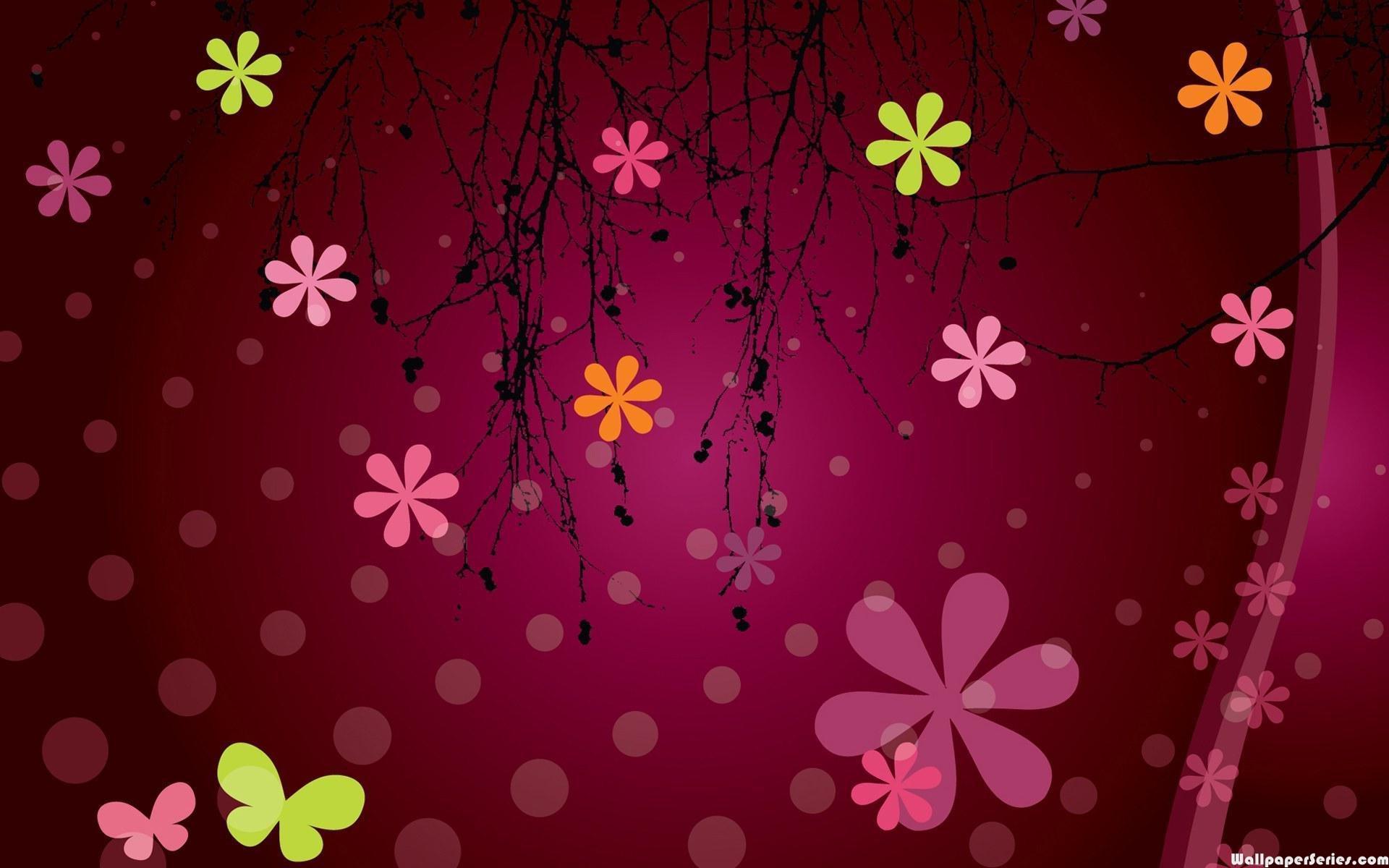 Hd Cute Pink Flower Pattern Wallpaper - Pink Girly Wallpaper Cute Hd - HD Wallpaper 