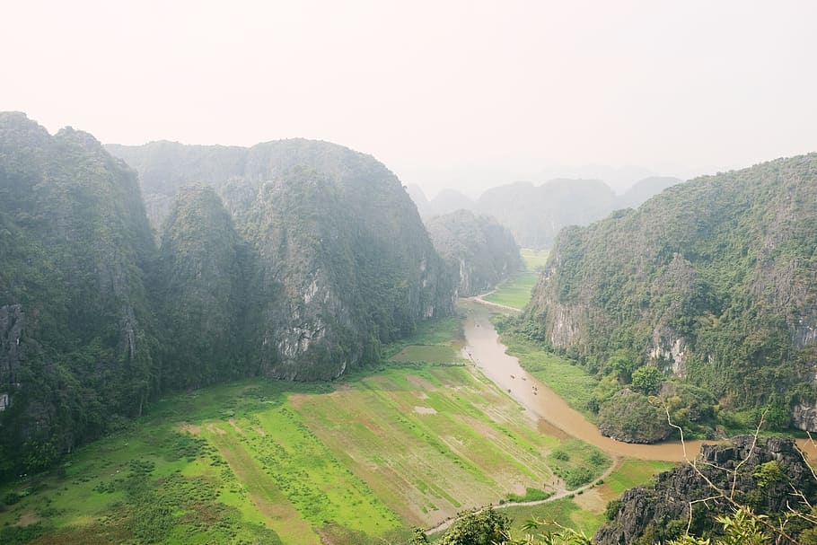 Vietnam, Tam Coc Ninh Binh, Outdoor, Mountion, Lake, - Mount Scenery - HD Wallpaper 