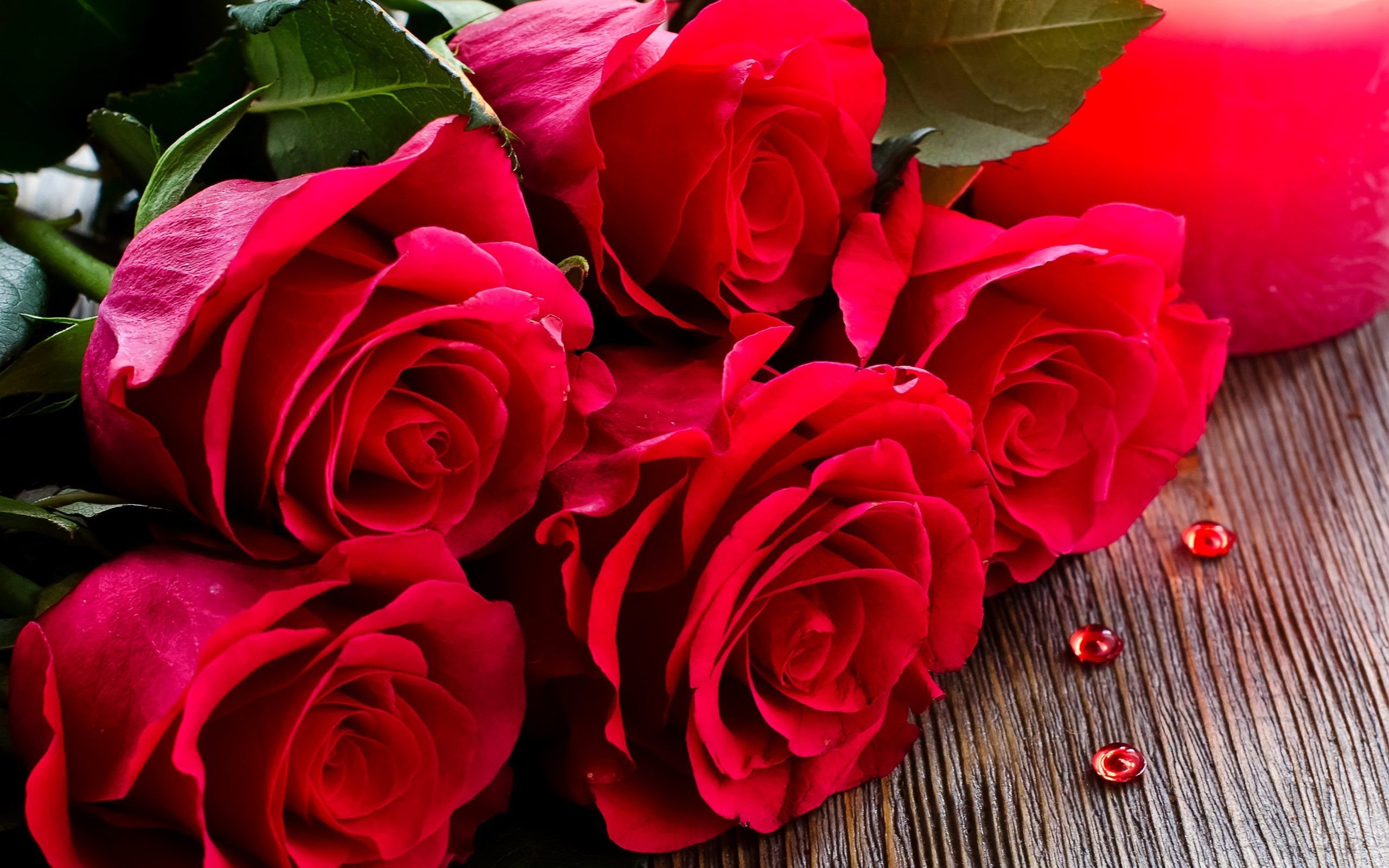 Bunch Of Red Roses - HD Wallpaper 