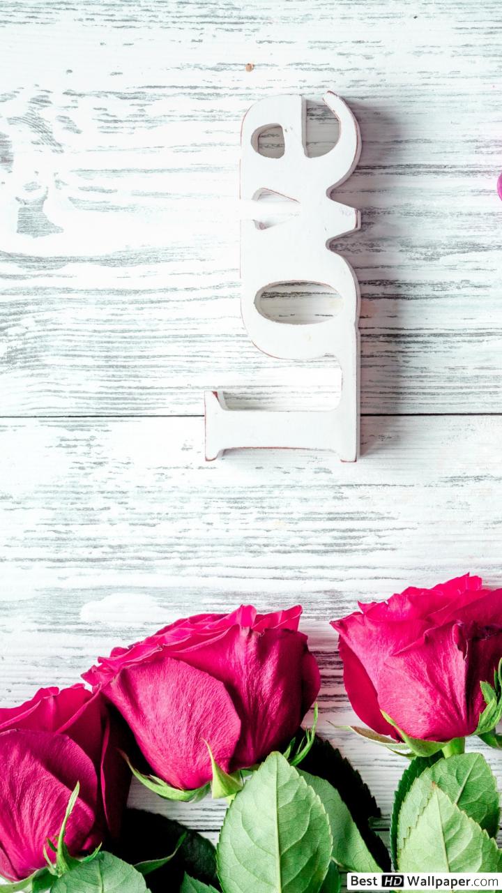 Hearts And Roses Wallpaper - Apple - HD Wallpaper 