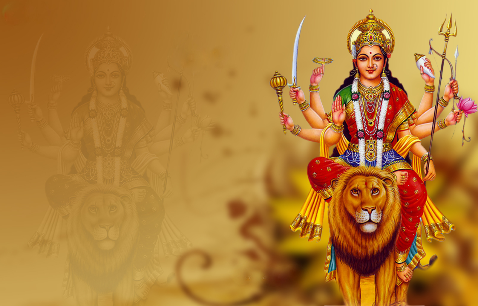 4d Durga Live Wallpaper - Durga Mata Background Hd - HD Wallpaper 
