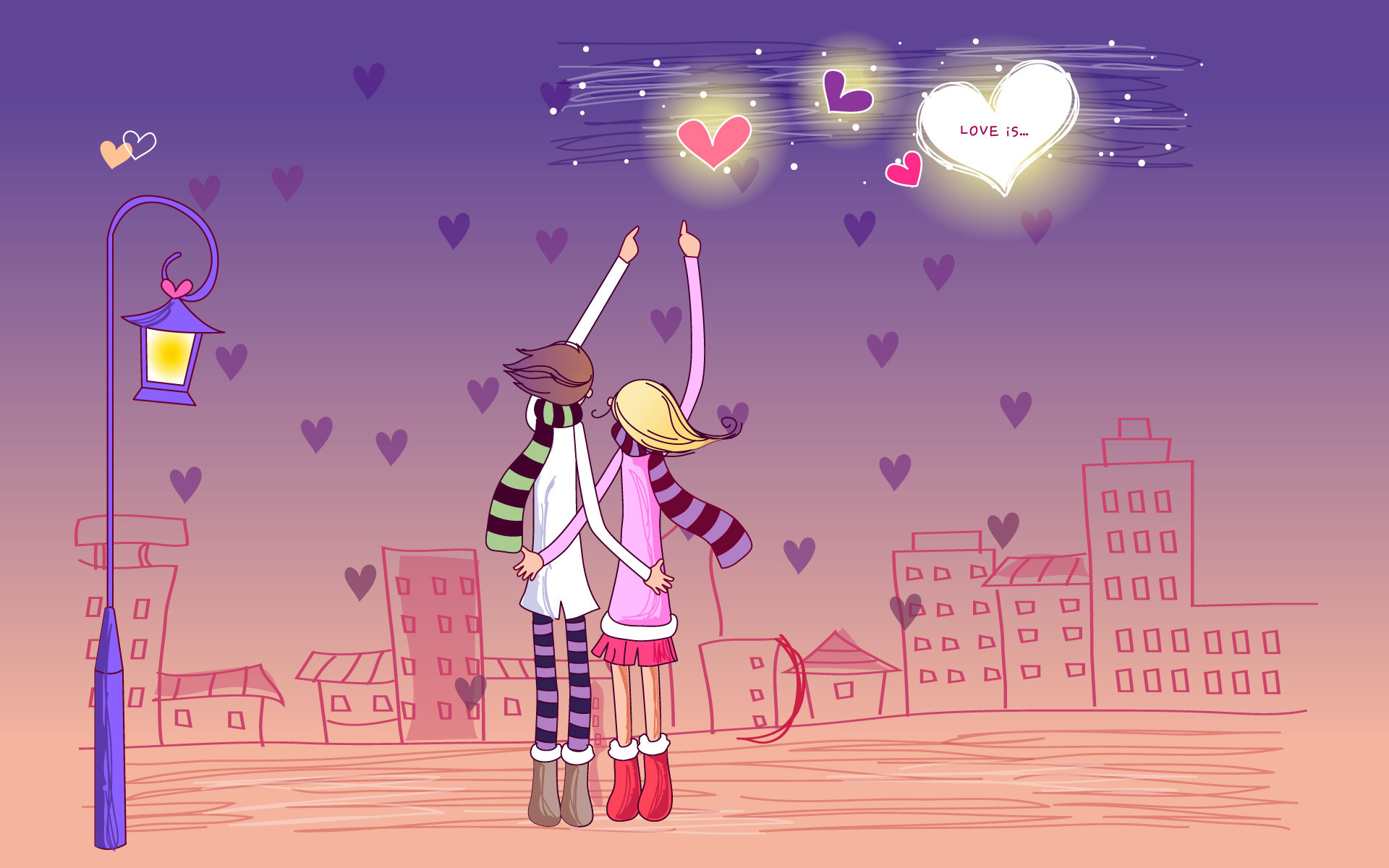 Valentines Day Animated Cartoon Wallpaper Free Hd Desktop - Animated Cute  Valentines Day - 1920x1200 Wallpaper 