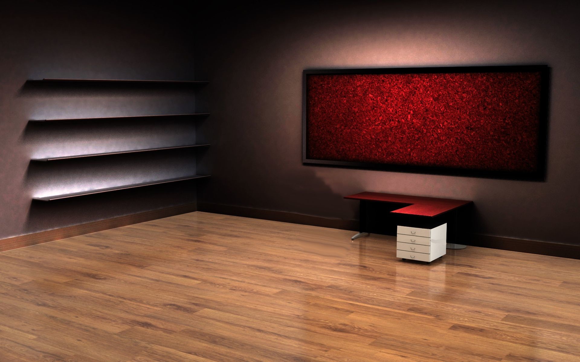 3d Empty Room Desktop Wallpaper 
 Data-src - Room Wallpaper For Desktop - HD Wallpaper 