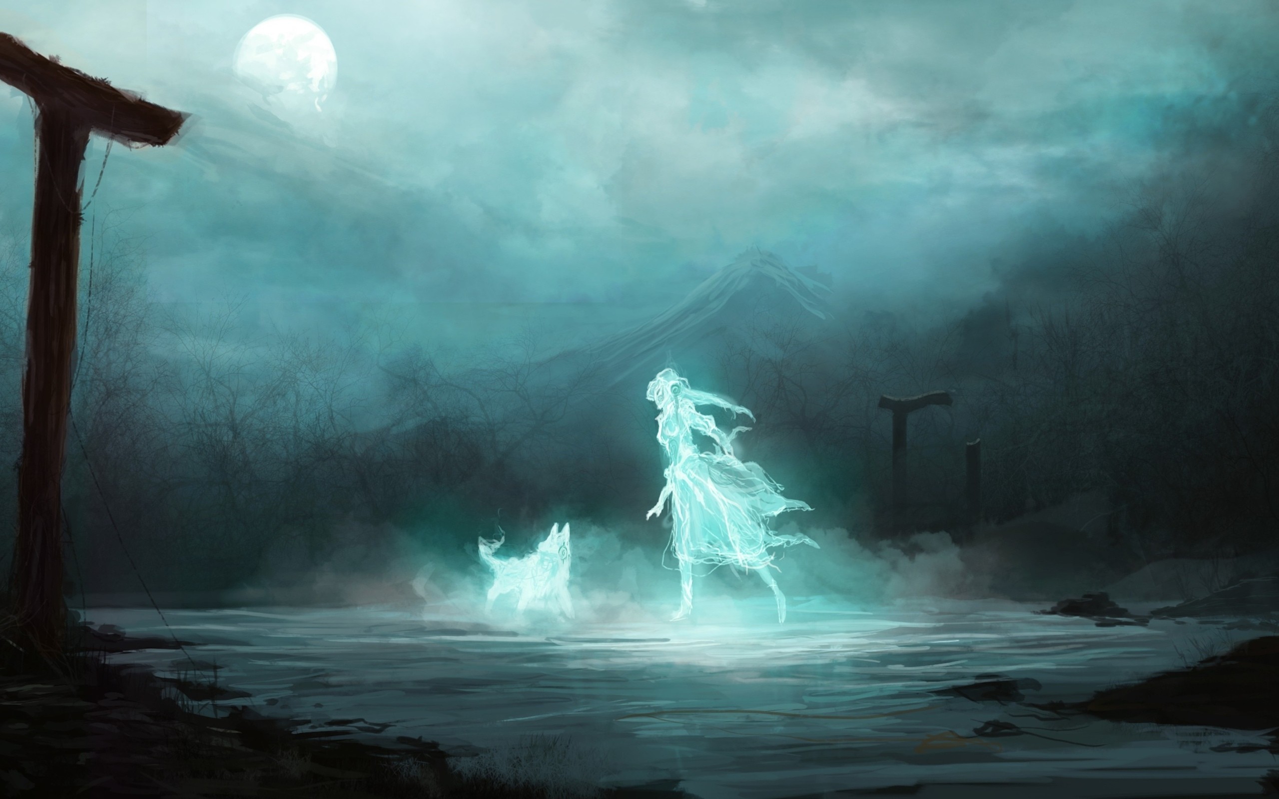 Ghost Background - HD Wallpaper 