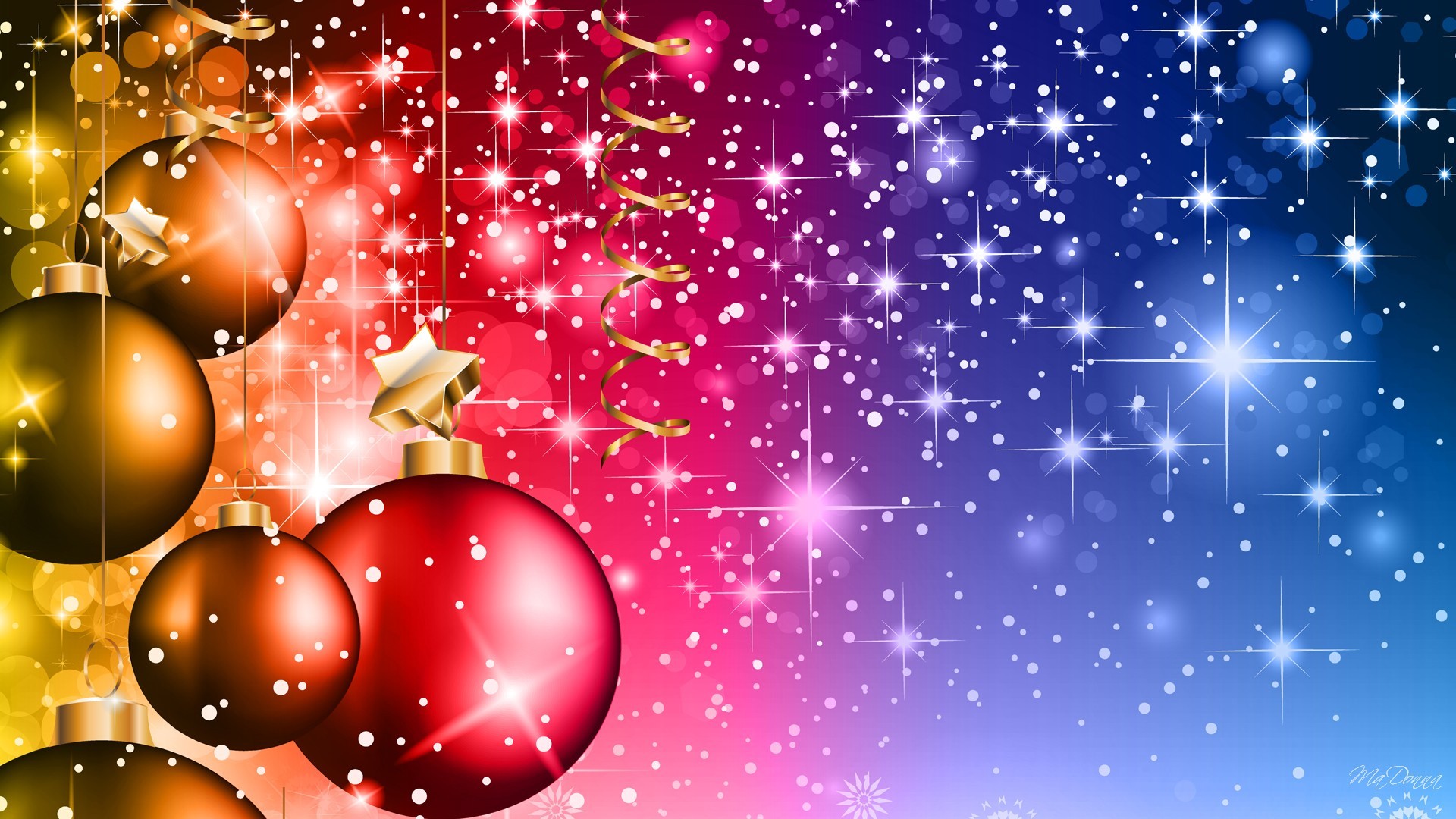 Colorful Christmas Background Hd - HD Wallpaper 