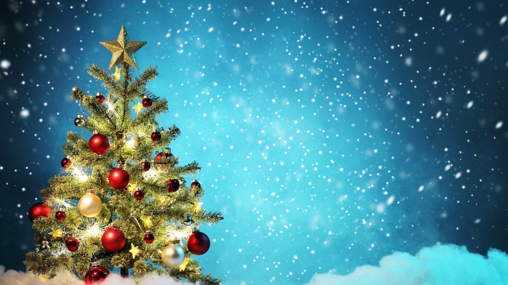 Christmas Wallpaper Hd 
 Src Widescreen Christmas Hd - Christmas Tree Holiday Background - HD Wallpaper 