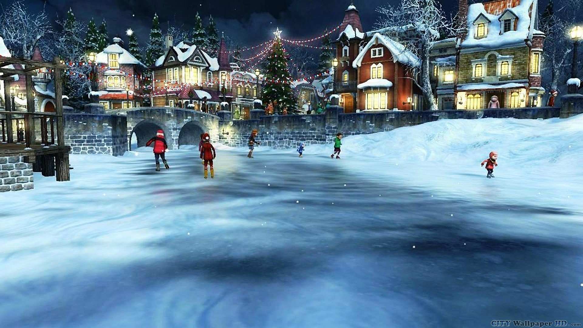 2016 Christmas Wallpaper - Christmas Small Town Square - 1920x1080 Wallpaper 2016 Christmas Wallpaper - Christmas Small Town Square - 1920x1080 Wallpaper