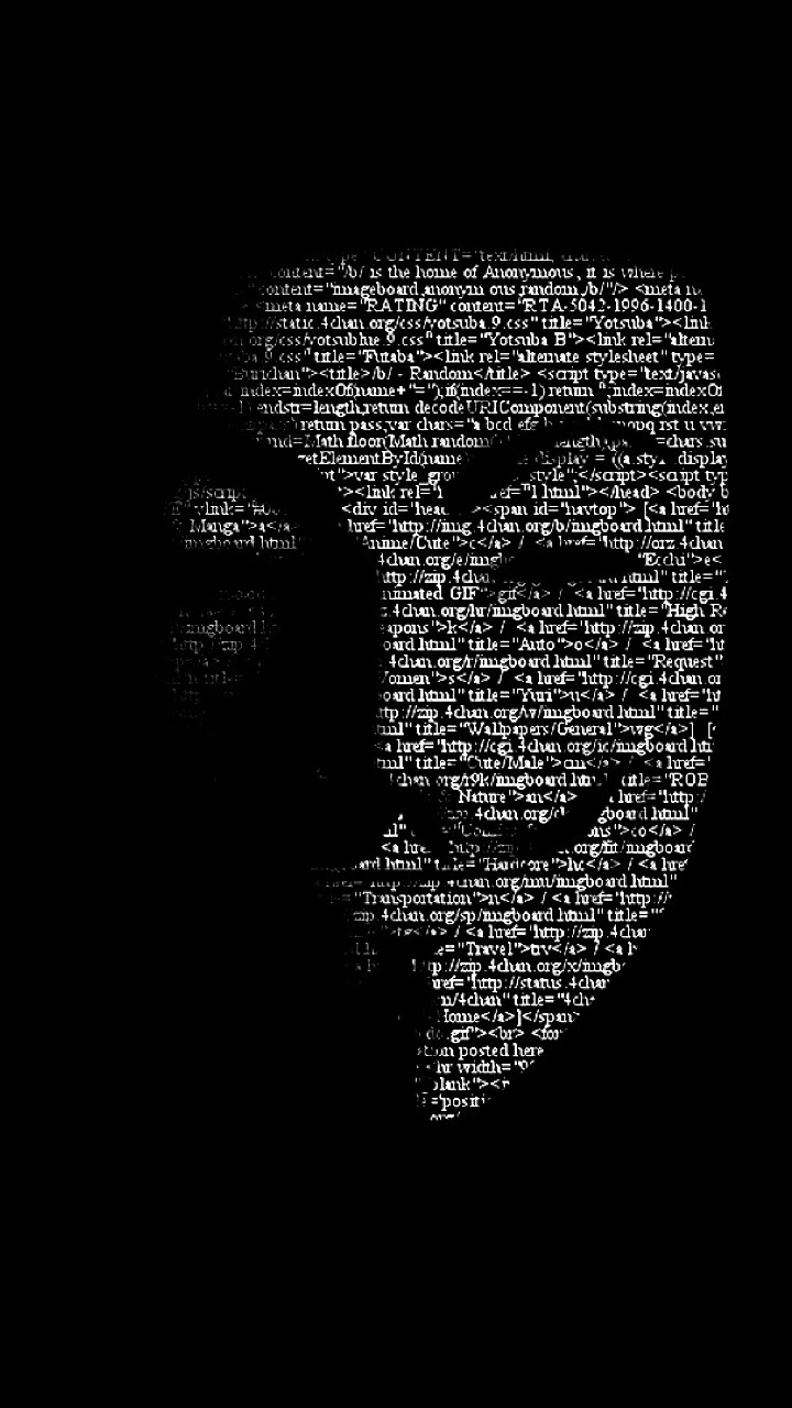 Anonymous Mask Moto G X Xperia Z1 Z3 Compact Galaxy - Black Wallpapers For  Boys - 720x1280 Wallpaper 