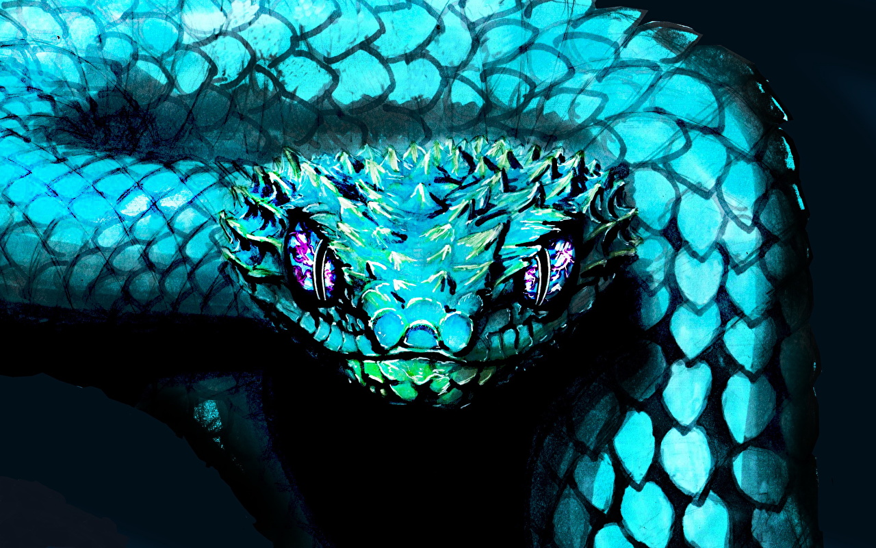 Snakes Painting Oil - HD Wallpaper 