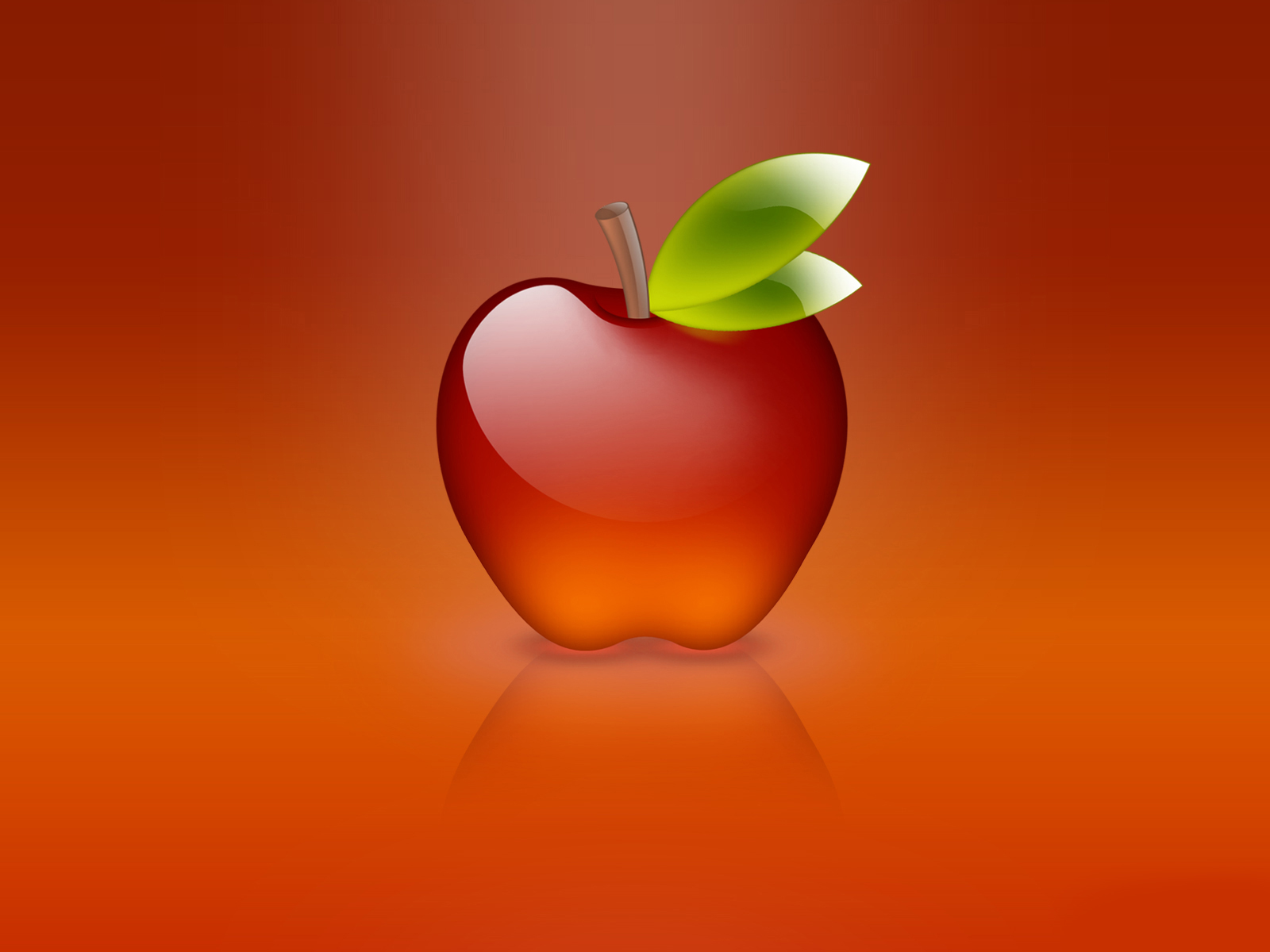 Red Apple Red Background - HD Wallpaper 