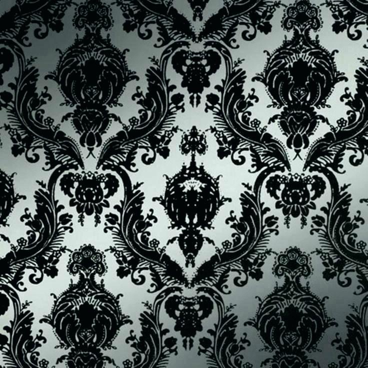 Gothic Wallpaper For Walls Gothic Wallpaper For Walls - Silver And Black Damask - HD Wallpaper 