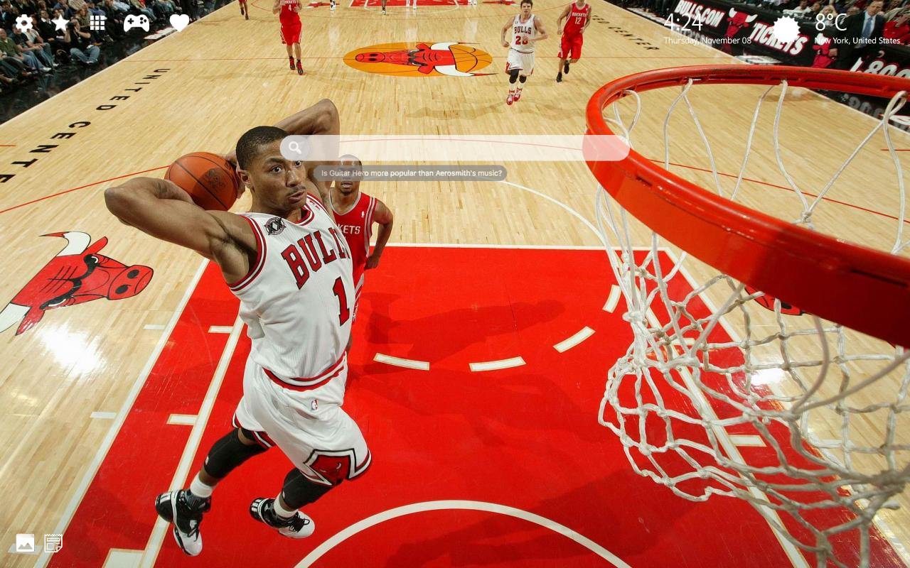 derrick rose dunking png