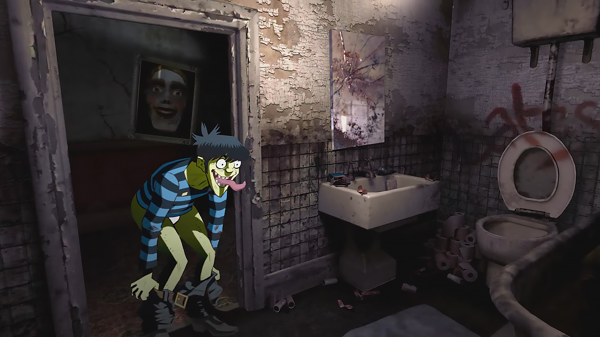Murdoc Niccals The Bath - HD Wallpaper 