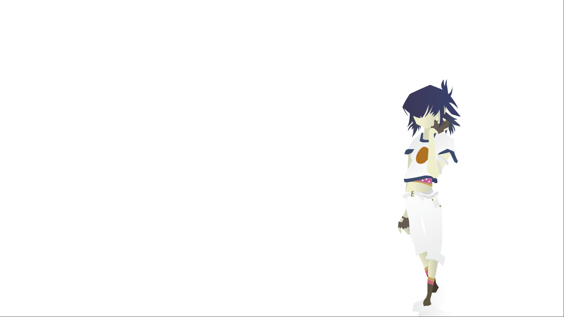 White Background 
 Src Gorillaz Wallpaper Noodle Windows - Cartoon - HD Wallpaper 
