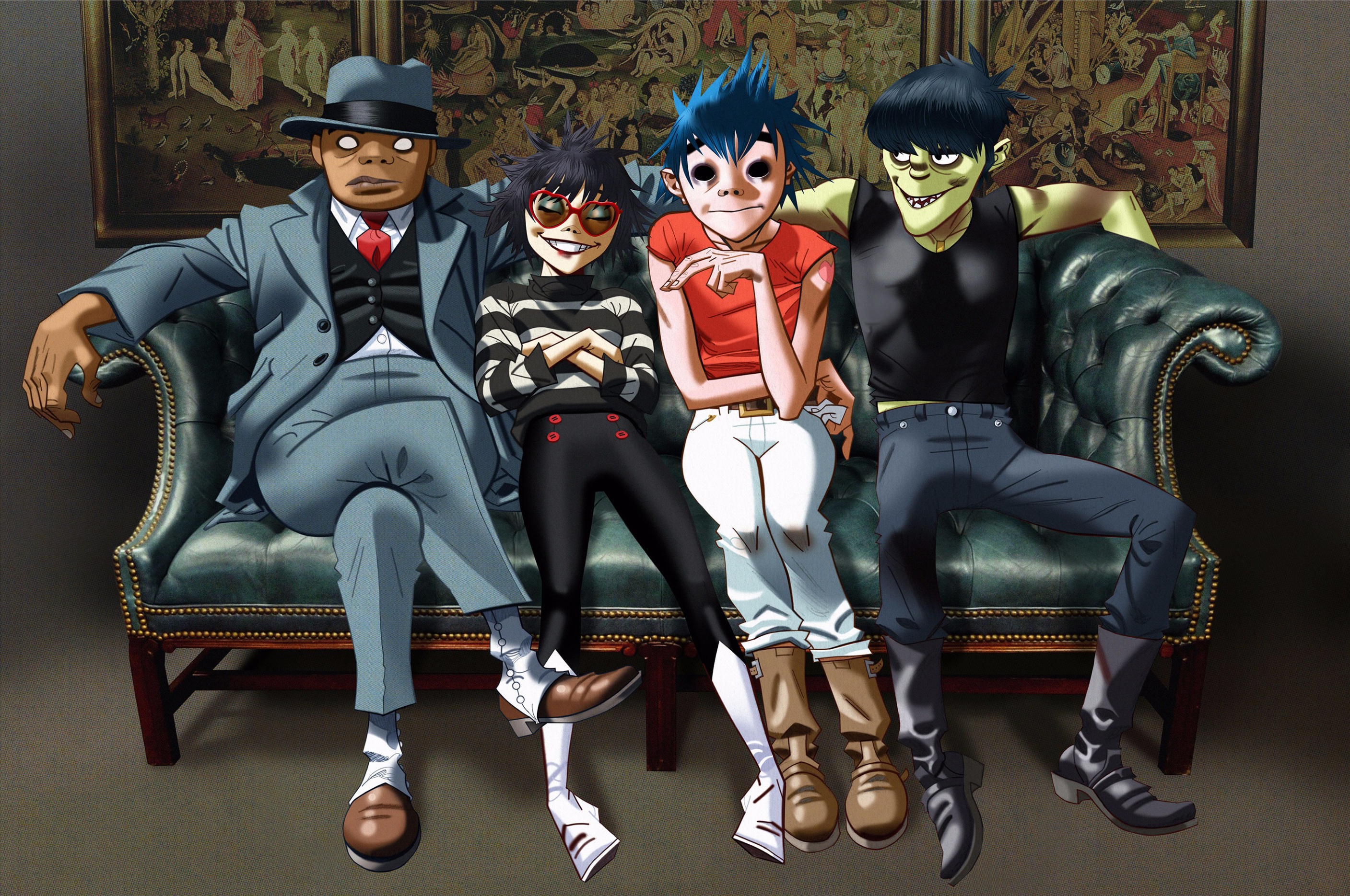 Wallpaper Of Music, Gorillaz, Poster Background & Hd - Gorillaz 2017 - HD Wallpaper 