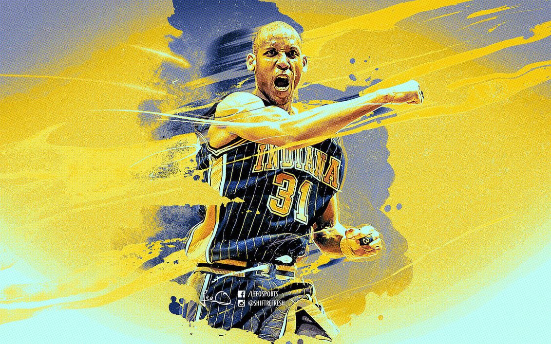 Reggie Miller Nba Wallpaper By Skythlee 
 Data-src - Reggie Miller Fan Art - HD Wallpaper 