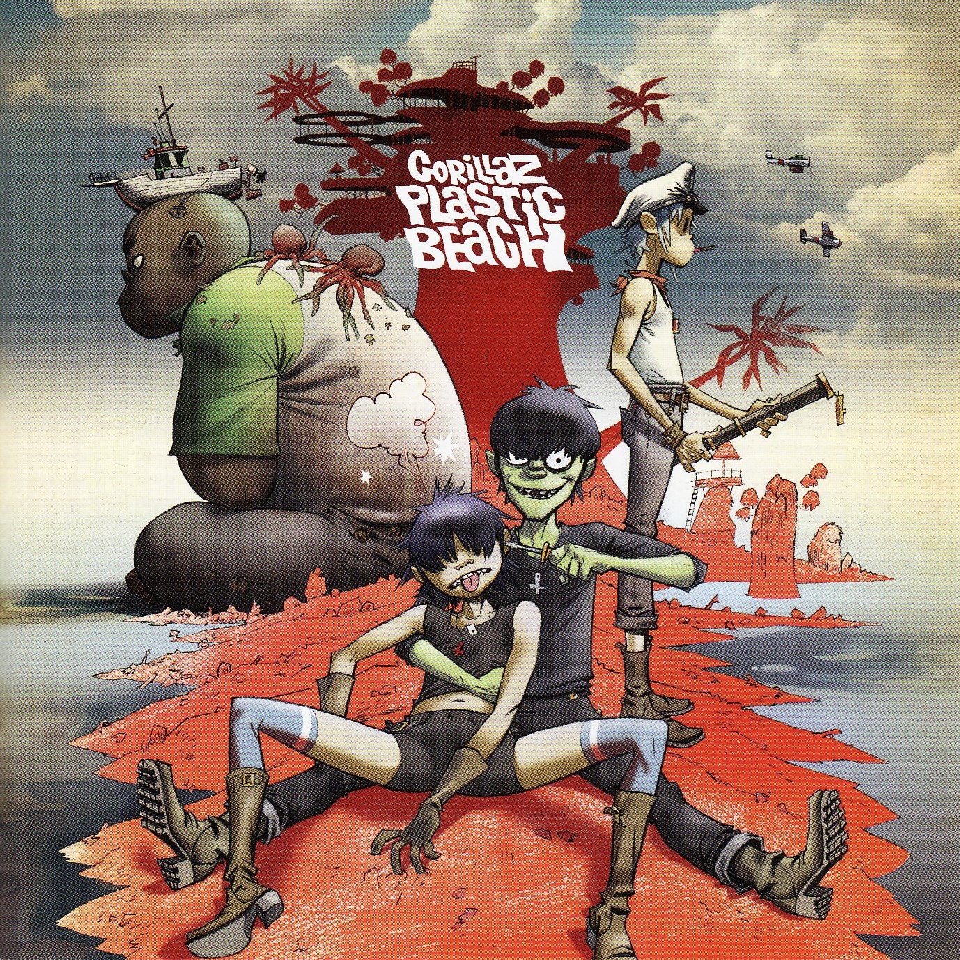 Gorillaz Plastic Beach - HD Wallpaper 