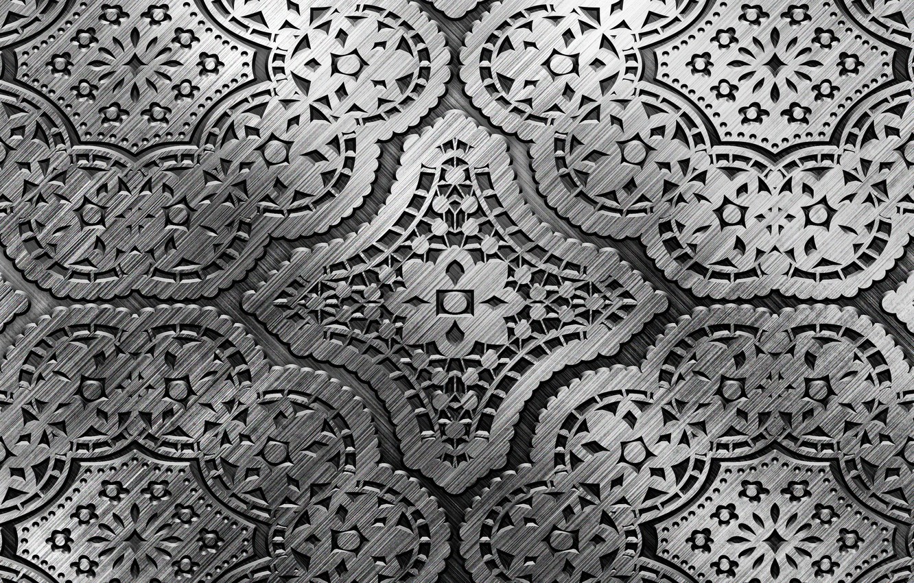 Photo Wallpaper Metal, Pattern, Silver, Metal, Texture, - Silver Background Pattern Png - HD Wallpaper 